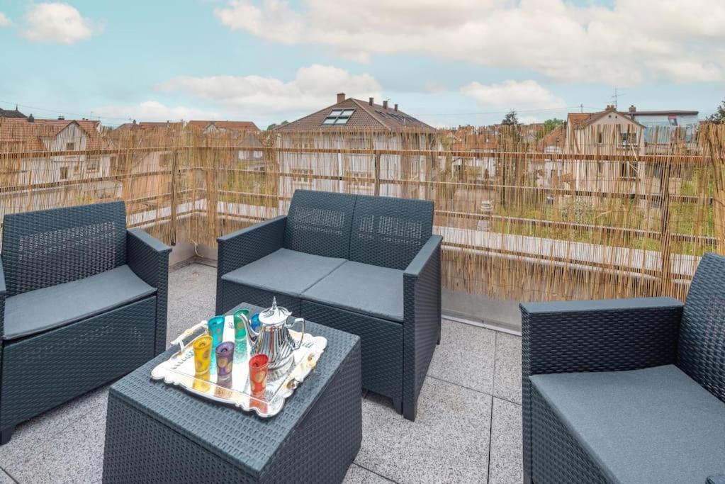 Ferienwohnung L'Excellence-8Min Aeroport-Terrasse-Parking Prive Lingolsheim Exterior foto